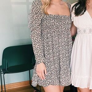 Abercrombie & Fitch Black Floral Emerson Mini Dress